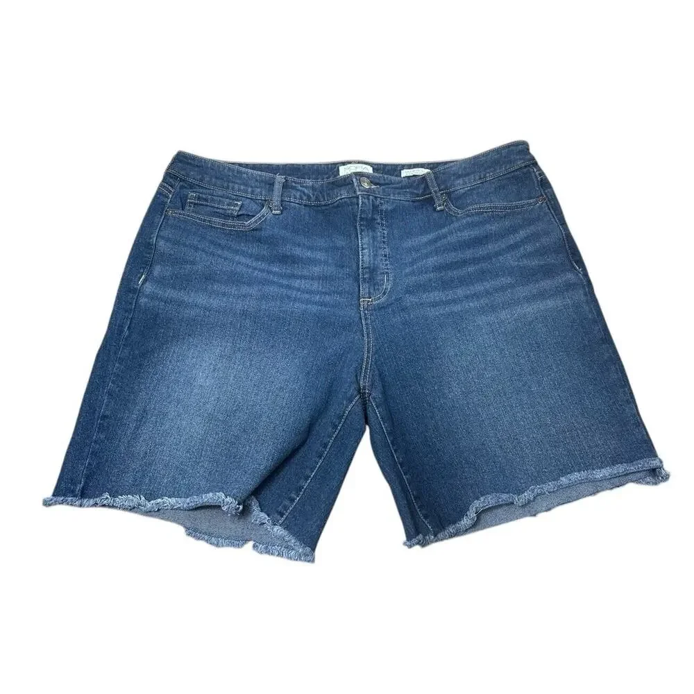 Sofia Jeans By Sofia Vergara Jean Shorts Sz 18 Gabriella Bermuda Distressed